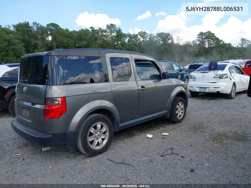 2008 Honda Element Ex VIN: 5J6YH28788L006531 Lot: 45504388