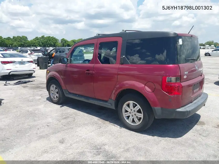2008 Honda Element Ex VIN: 5J6YH18798L001302 Lot: 45511949