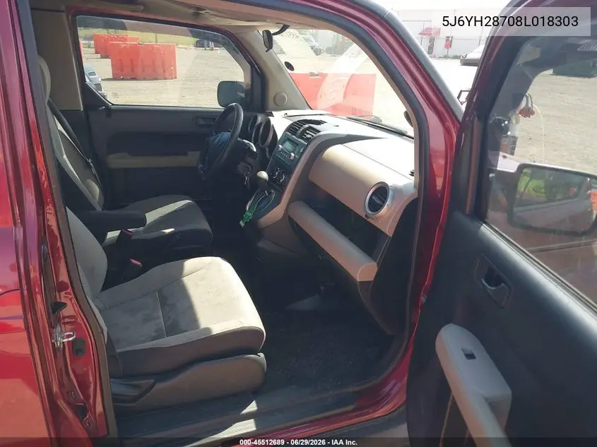 2008 Honda Element Ex VIN: 5J6YH28708L018303 Lot: 45512689