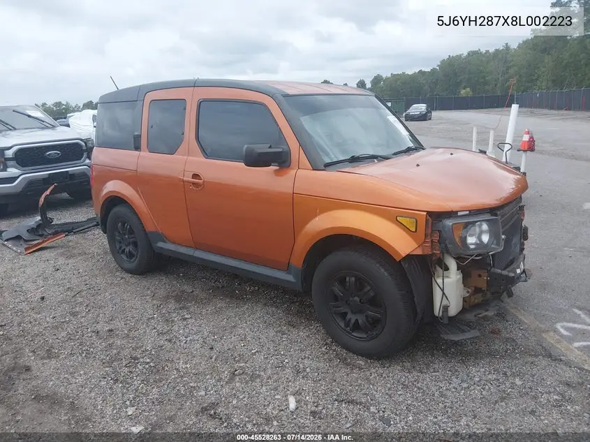 2008 Honda Element Ex VIN: 5J6YH287X8L002223 Lot: 45528263