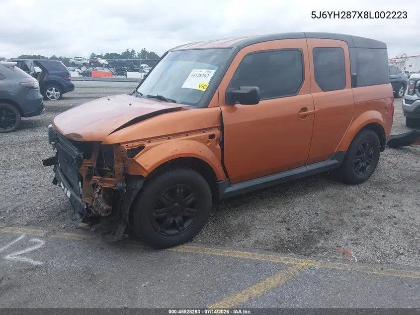 2008 Honda Element Ex VIN: 5J6YH287X8L002223 Lot: 45528263