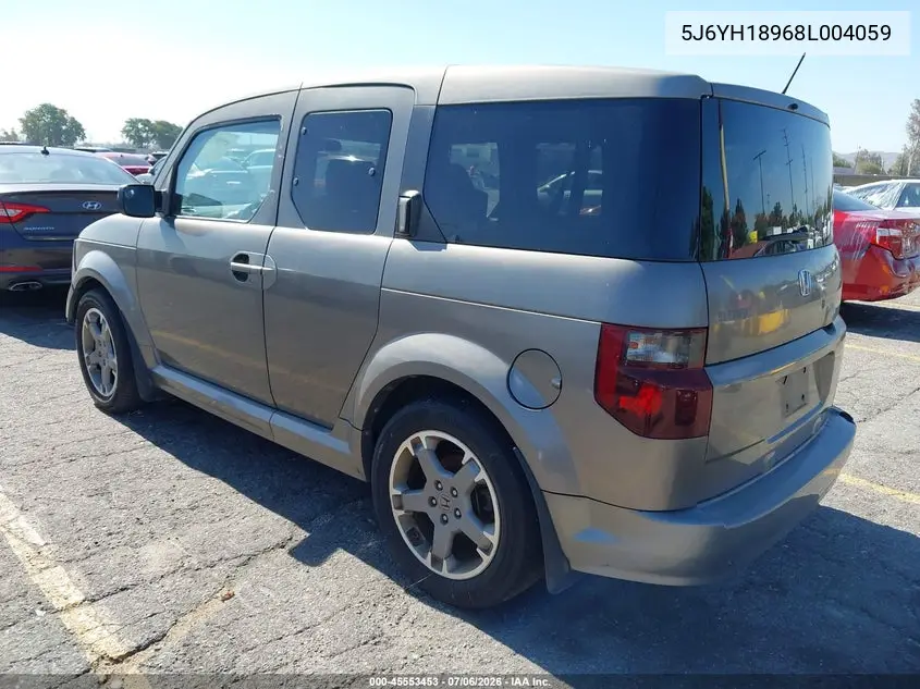 2008 Honda Element Sc VIN: 5J6YH18968L004059 Lot: 45553453