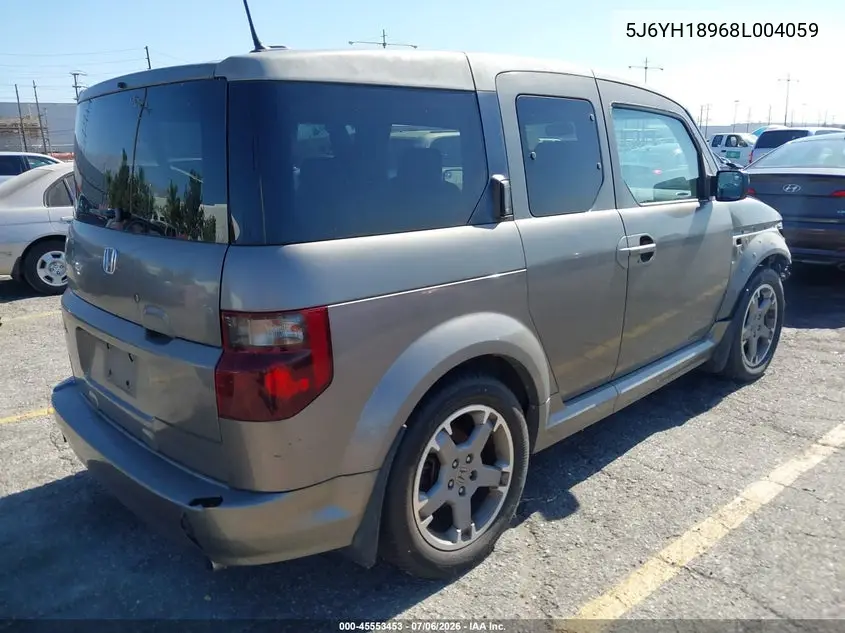 2008 Honda Element Sc VIN: 5J6YH18968L004059 Lot: 45553453