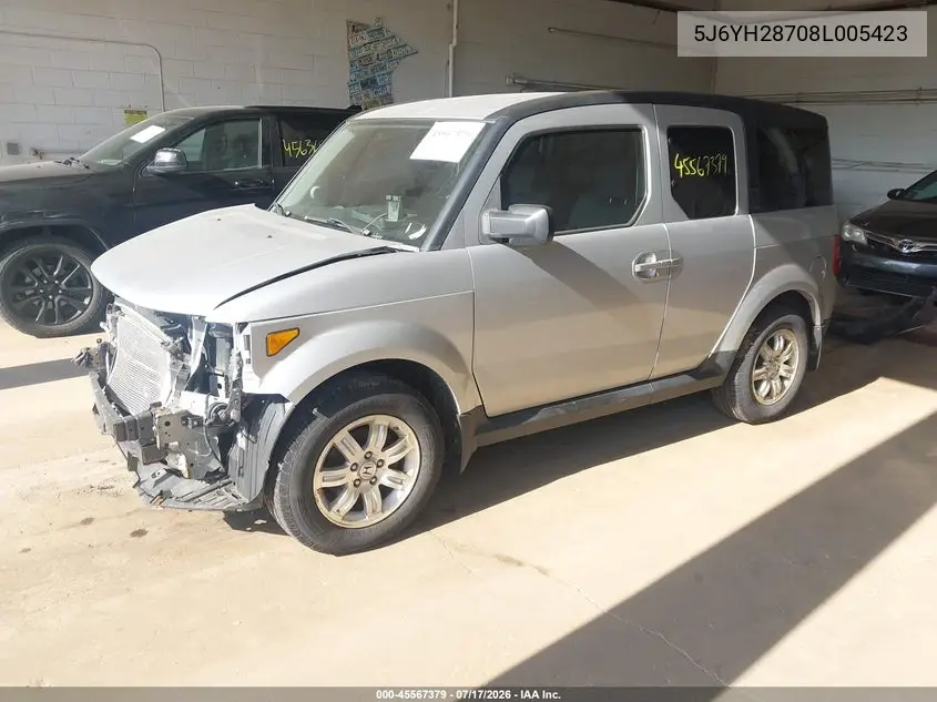 2008 Honda Element Ex VIN: 5J6YH28708L005423 Lot: 45567379