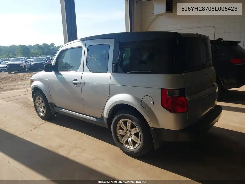 2008 Honda Element Ex VIN: 5J6YH28708L005423 Lot: 45567379