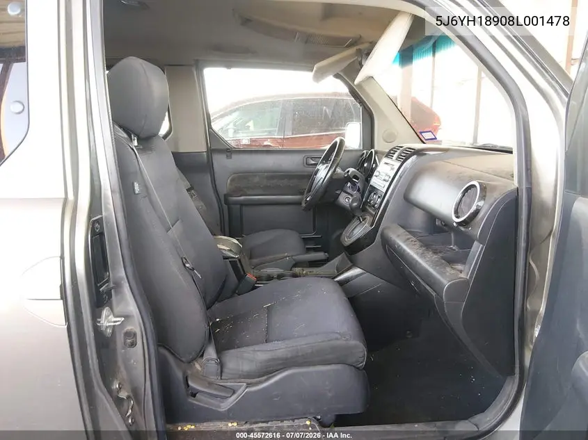 2008 Honda Element Sc VIN: 5J6YH18908L001478 Lot: 45572616