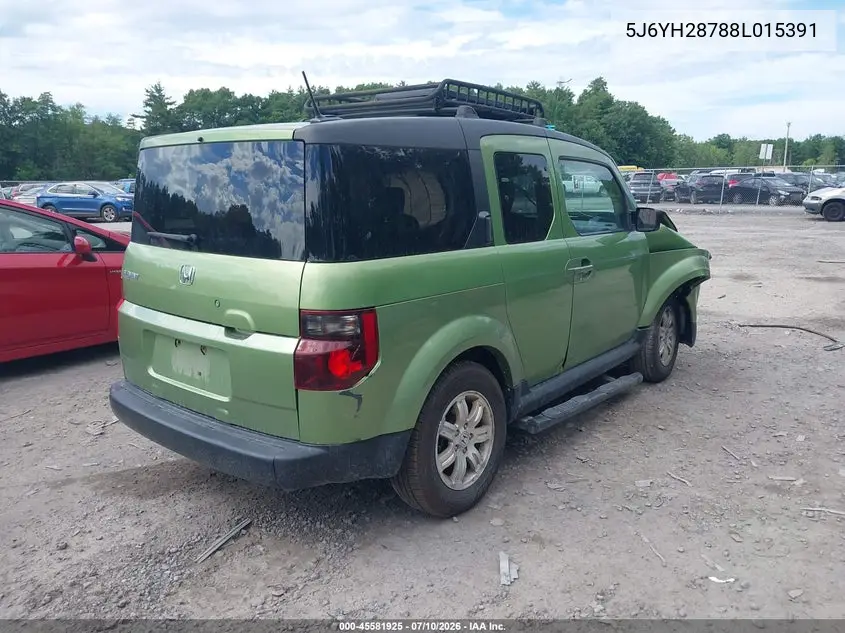 2008 Honda Element Ex VIN: 5J6YH28788L015391 Lot: 45581925