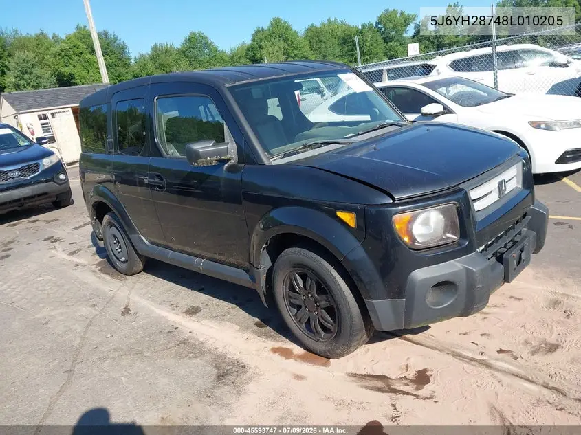 2008 Honda Element Ex VIN: 5J6YH28748L010205 Lot: 45593747