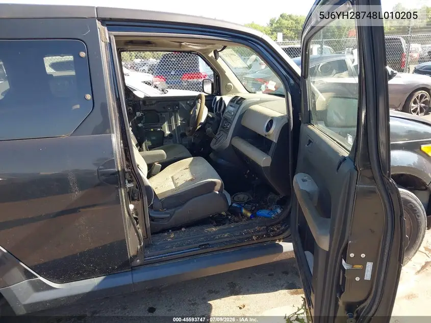 2008 Honda Element Ex VIN: 5J6YH28748L010205 Lot: 45593747