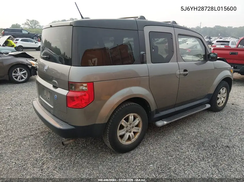 2008 Honda Element Ex VIN: 5J6YH28728L015600 Lot: 45628863