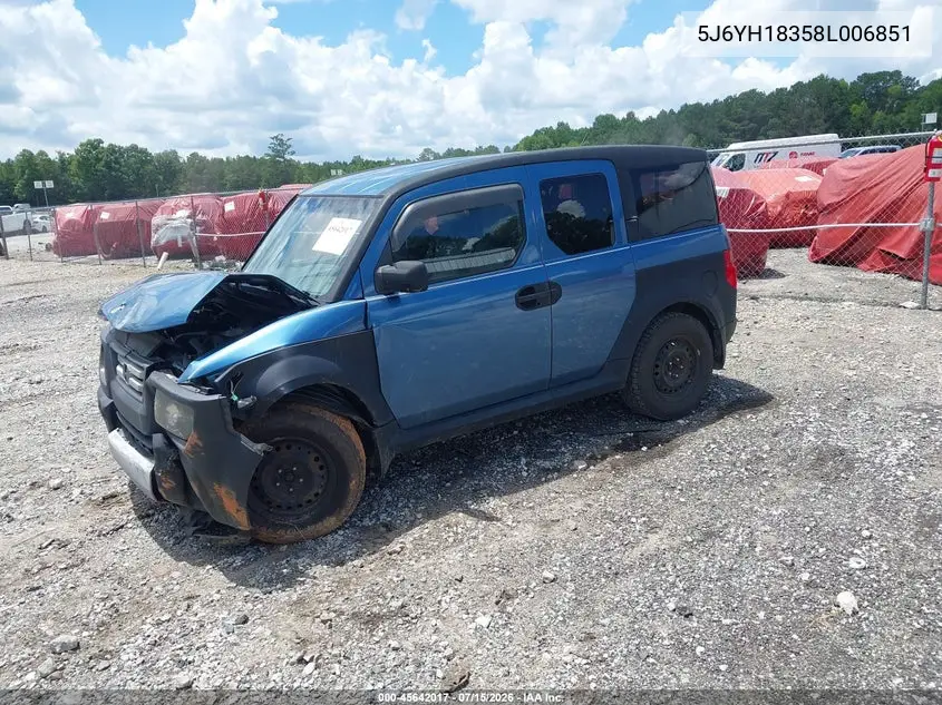 2008 Honda Element Lx VIN: 5J6YH18358L006851 Lot: 45642017