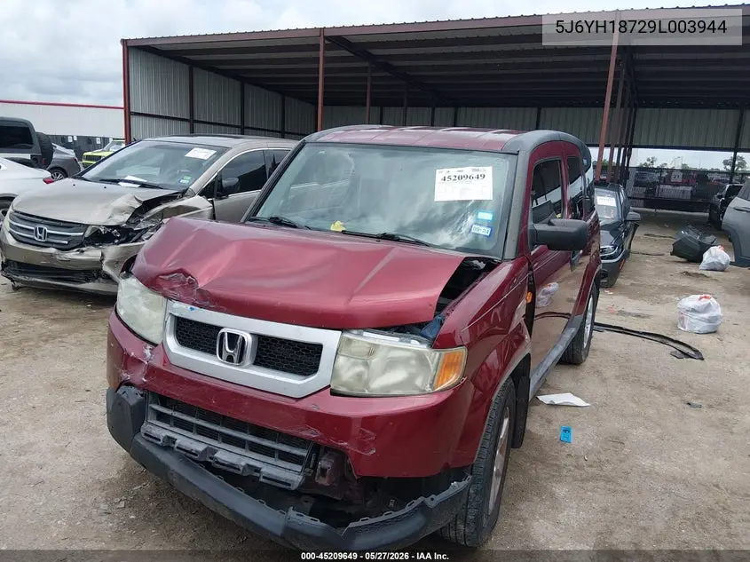 2009 Honda Element Ex VIN: 5J6YH18729L003944 Lot: 45209649