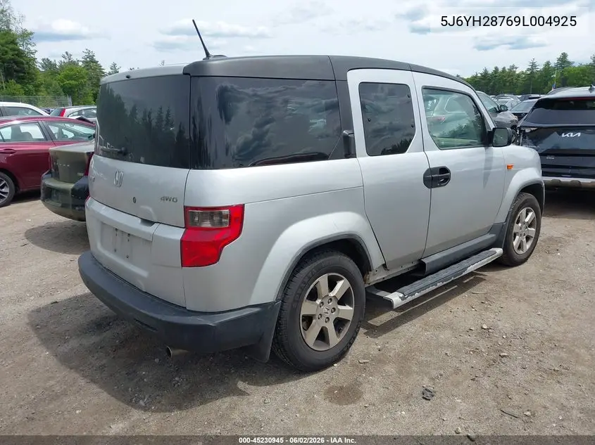 2009 Honda Element Ex VIN: 5J6YH28769L004925 Lot: 45230945