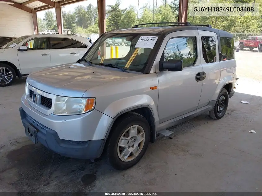 2009 Honda Element Lx VIN: 5J6YH18349L003408 Lot: 45462380