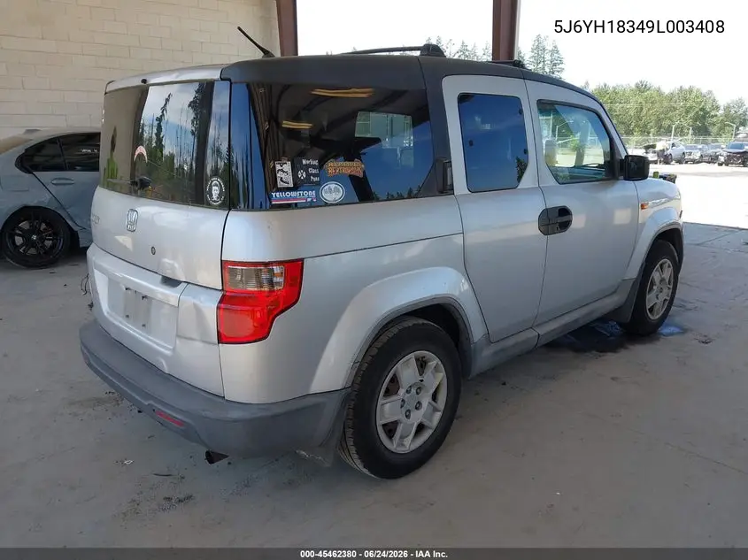 2009 Honda Element Lx VIN: 5J6YH18349L003408 Lot: 45462380