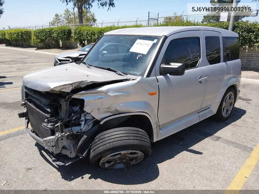 2009 Honda Element Sc VIN: 5J6YH18999L003215 Lot: 45562794