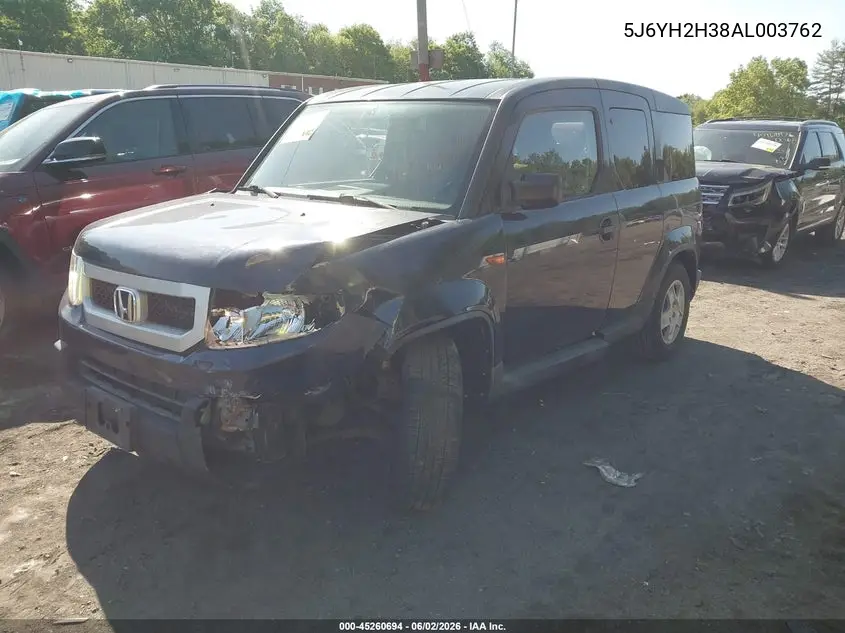 2010 Honda Element Lx VIN: 5J6YH2H38AL003762 Lot: 45260694