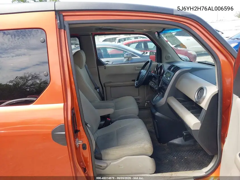 2010 Honda Element Ex VIN: 5J6YH2H76AL006596 Lot: 45314878