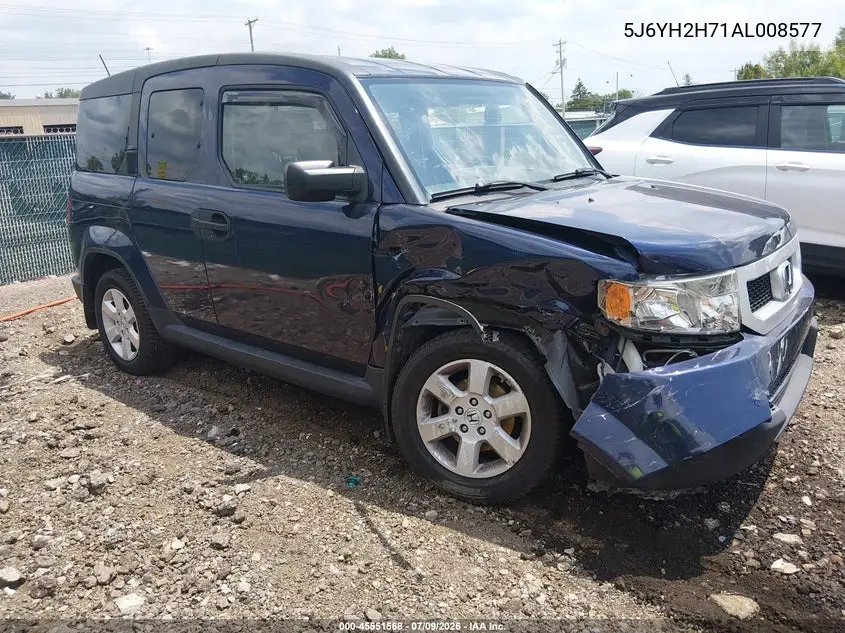 2010 Honda Element Ex VIN: 5J6YH2H71AL008577 Lot: 45551568