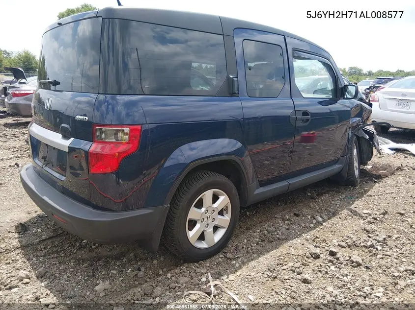 2010 Honda Element Ex VIN: 5J6YH2H71AL008577 Lot: 45551568