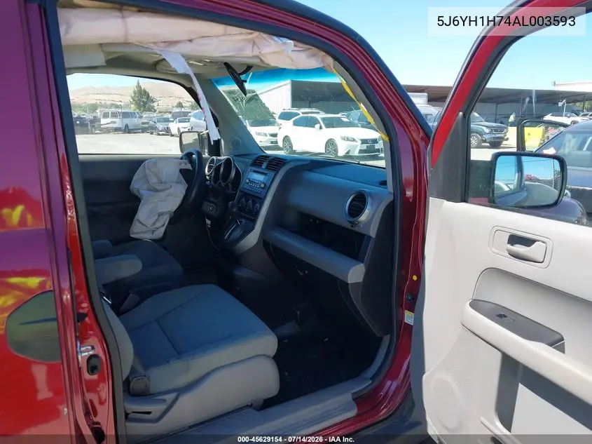 2010 Honda Element Ex VIN: 5J6YH1H74AL003593 Lot: 45629154