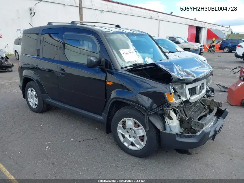 2011 Honda Element Lx VIN: 5J6YH2H30BL004728 Lot: 45267069