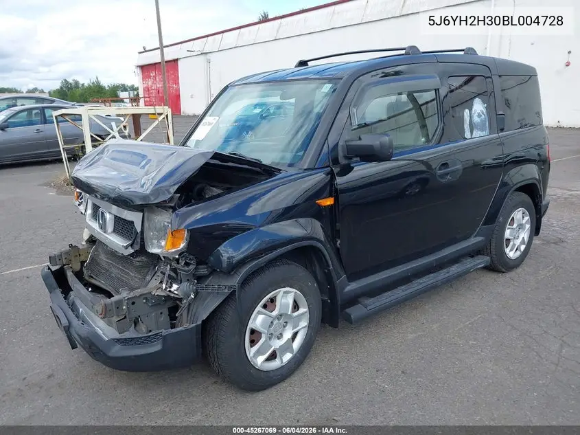 2011 Honda Element Lx VIN: 5J6YH2H30BL004728 Lot: 45267069