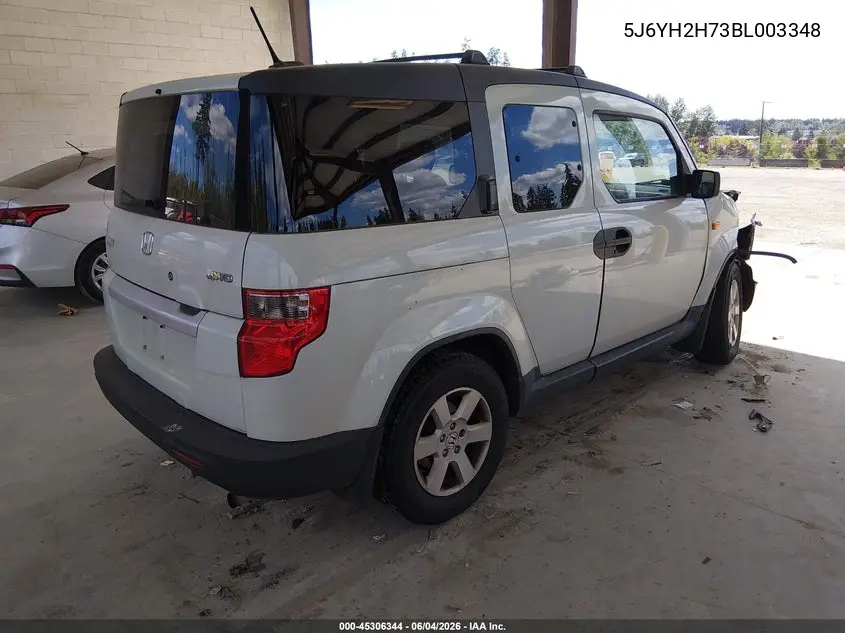 2011 Honda Element Ex VIN: 5J6YH2H73BL003348 Lot: 45306344