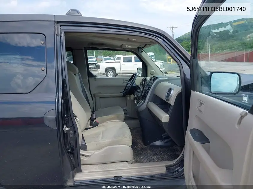2011 Honda Element Lx VIN: 5J6YH1H35BL001740 Lot: 45552971