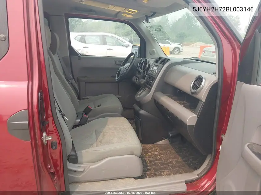 2011 Honda Element Ex VIN: 5J6YH2H72BL003146 Lot: 45632653