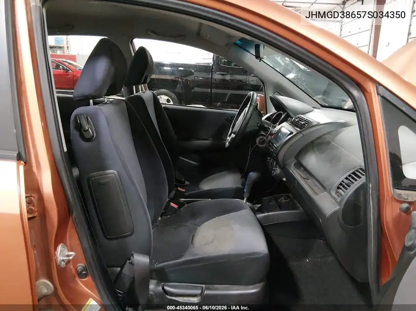 2007 Honda Fit Sport VIN: JHMGD38657S034350 Lot: 45340065