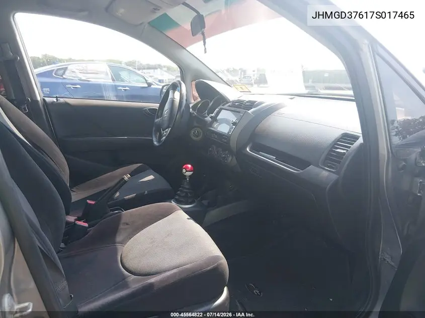 2007 Honda Fit Sport VIN: JHMGD37617S017465 Lot: 45564822