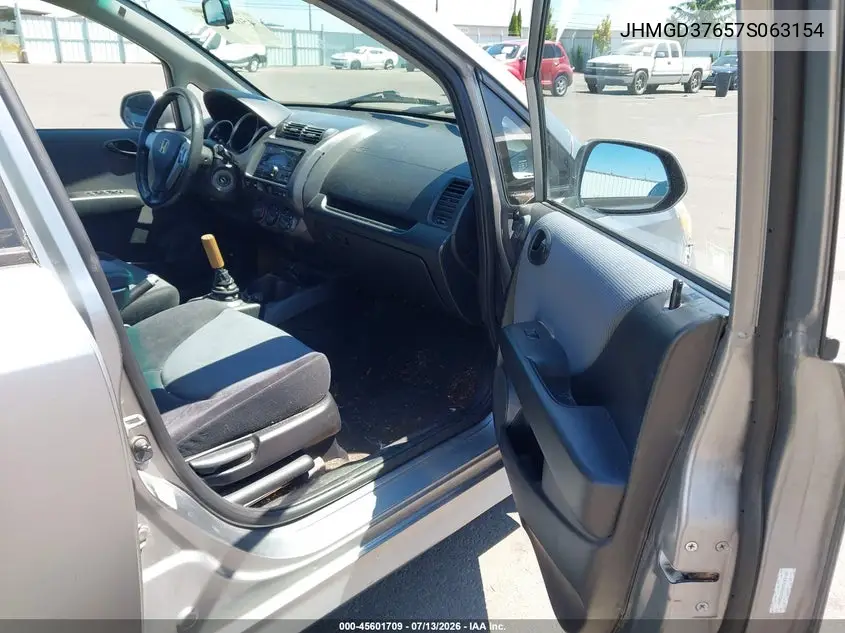 2007 Honda Fit Sport VIN: JHMGD37657S063154 Lot: 45601709