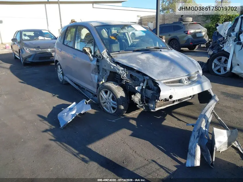 2007 Honda Fit Sport VIN: JHMGD38617S019702 Lot: 45614338