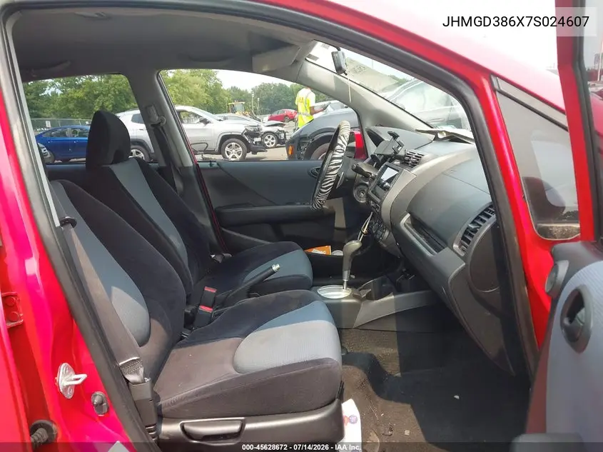2007 Honda Fit Sport VIN: JHMGD386X7S024607 Lot: 45628672