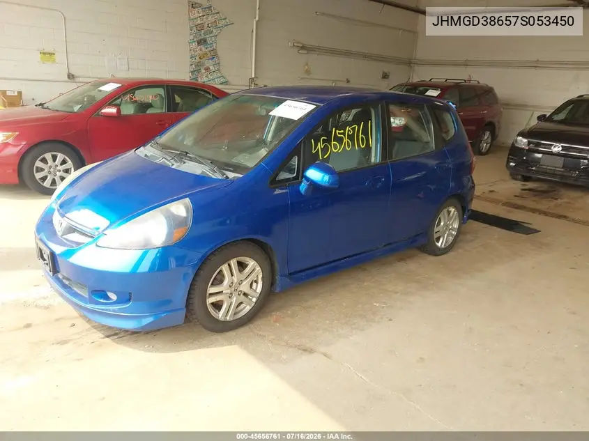 2007 Honda Fit Sport VIN: JHMGD38657S053450 Lot: 45656761
