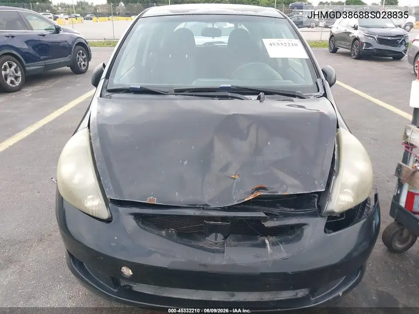 2008 Honda Fit Sport VIN: JHMGD38688S028835 Lot: 45332210