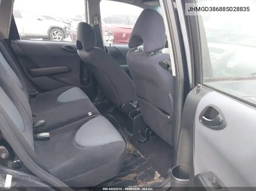 2008 Honda Fit Sport VIN: JHMGD38688S028835 Lot: 45332210
