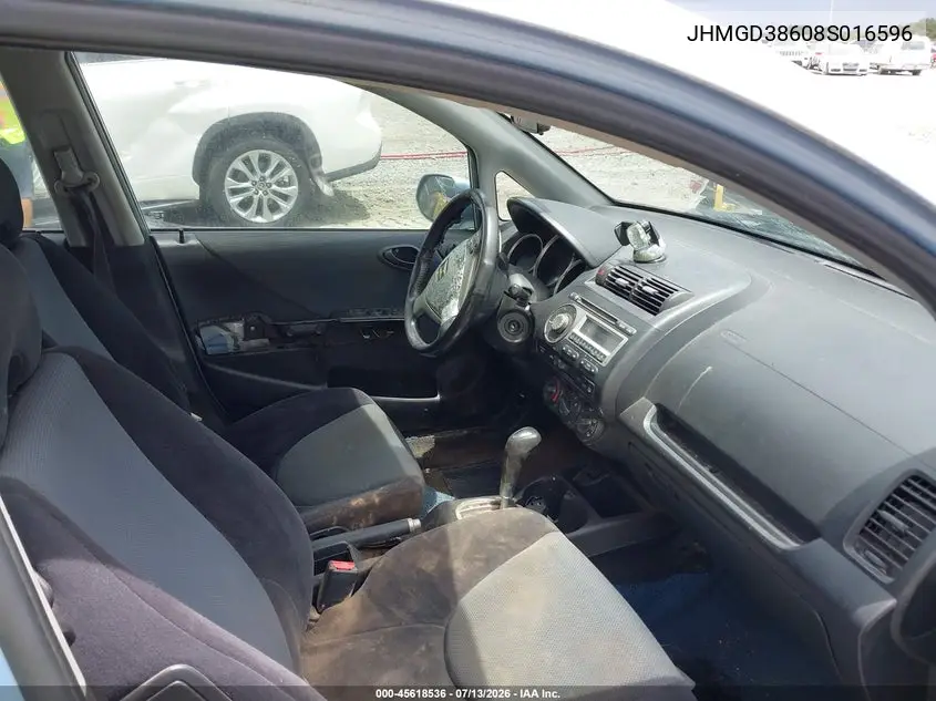 2008 Honda Fit Sport VIN: JHMGD38608S016596 Lot: 45618536