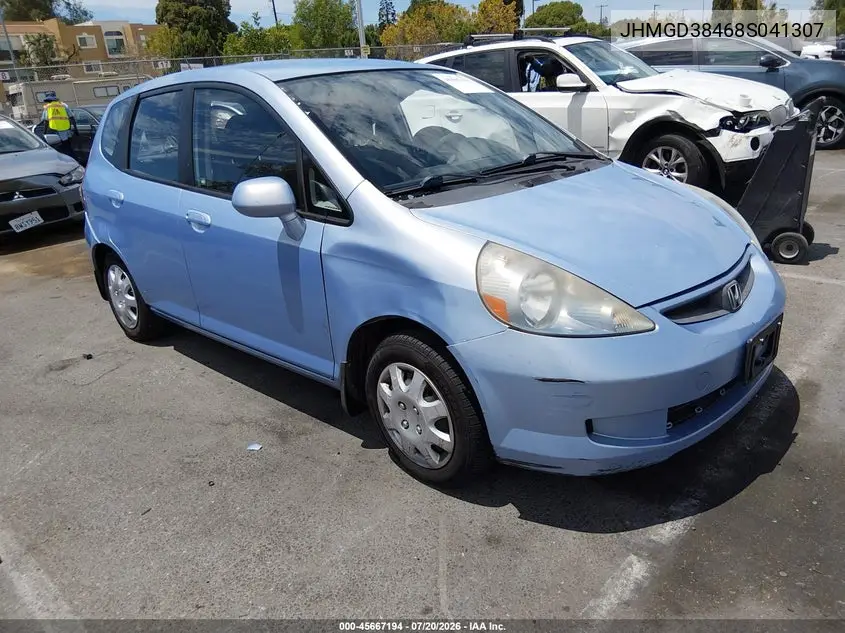 2008 Honda Fit VIN: JHMGD38468S041307 Lot: 45667194