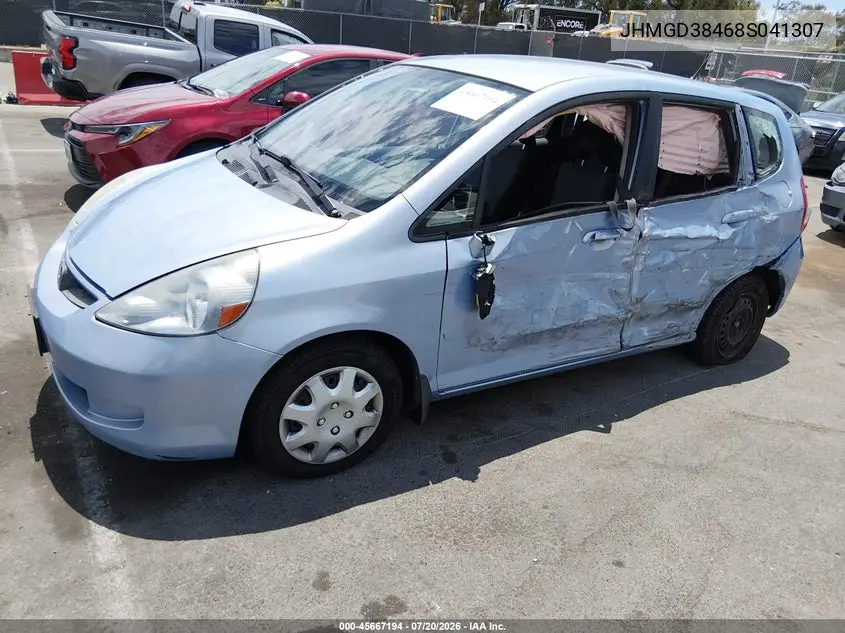 2008 Honda Fit VIN: JHMGD38468S041307 Lot: 45667194
