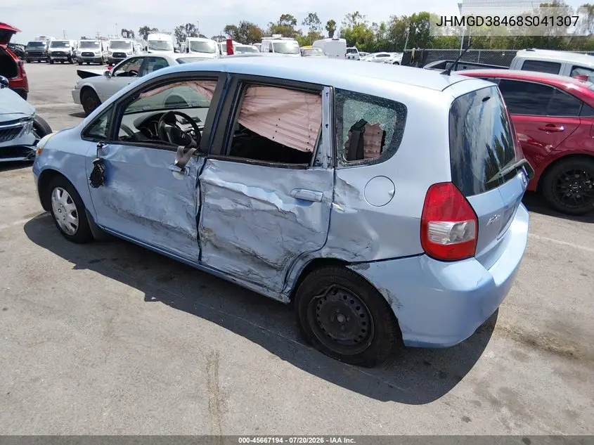 2008 Honda Fit VIN: JHMGD38468S041307 Lot: 45667194