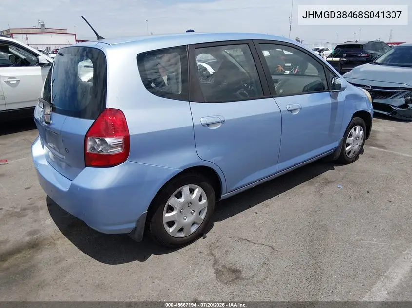 2008 Honda Fit VIN: JHMGD38468S041307 Lot: 45667194