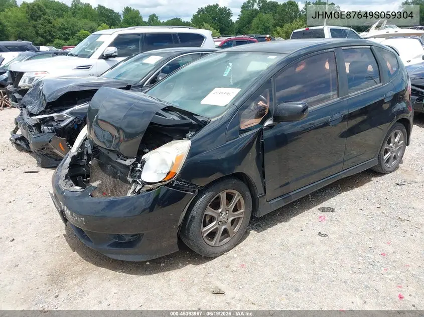 2009 Honda Fit Sport VIN: JHMGE87649S059304 Lot: 45393967
