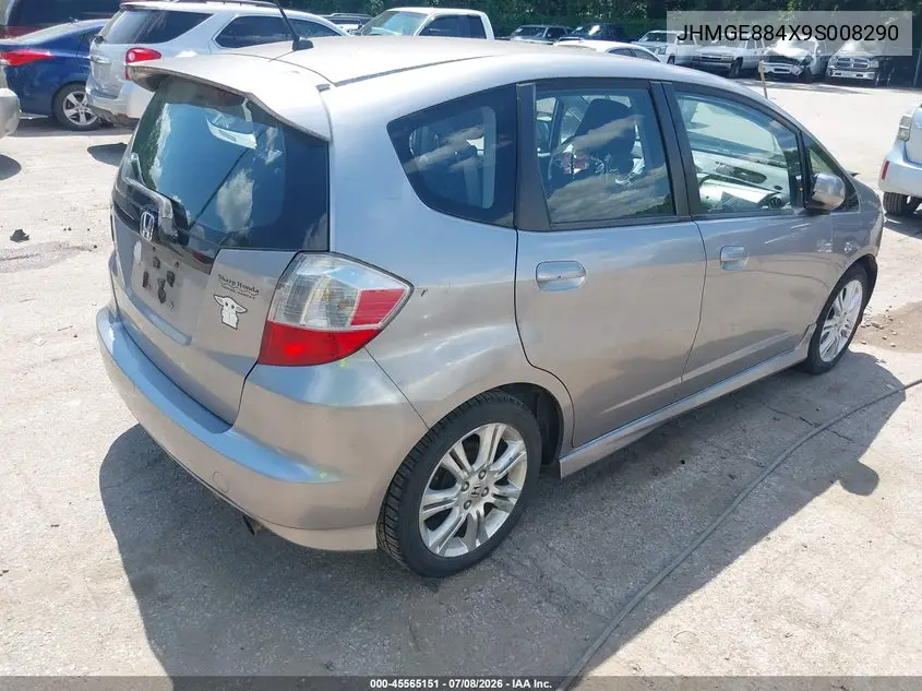 2009 Honda Fit Sport VIN: JHMGE884X9S008290 Lot: 45565151