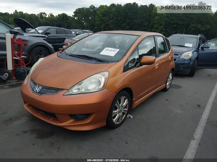 2009 Honda Fit Sport VIN: JHMGE88499S036372 Lot: 45628301
