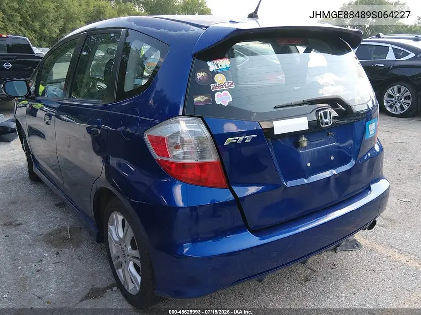 2009 Honda Fit Sport VIN: JHMGE88489S064227 Lot: 45629993