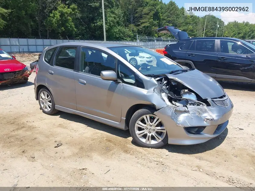 2009 Honda Fit Sport VIN: JHMGE88439S002962 Lot: 45659184