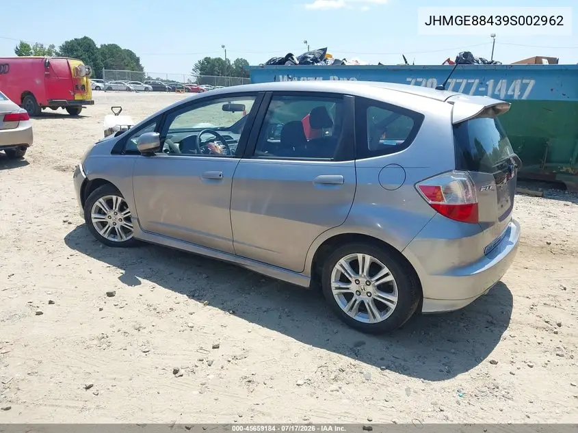 2009 Honda Fit Sport VIN: JHMGE88439S002962 Lot: 45659184