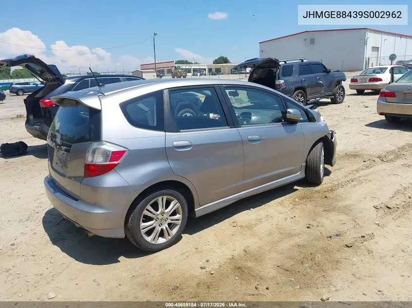 2009 Honda Fit Sport VIN: JHMGE88439S002962 Lot: 45659184